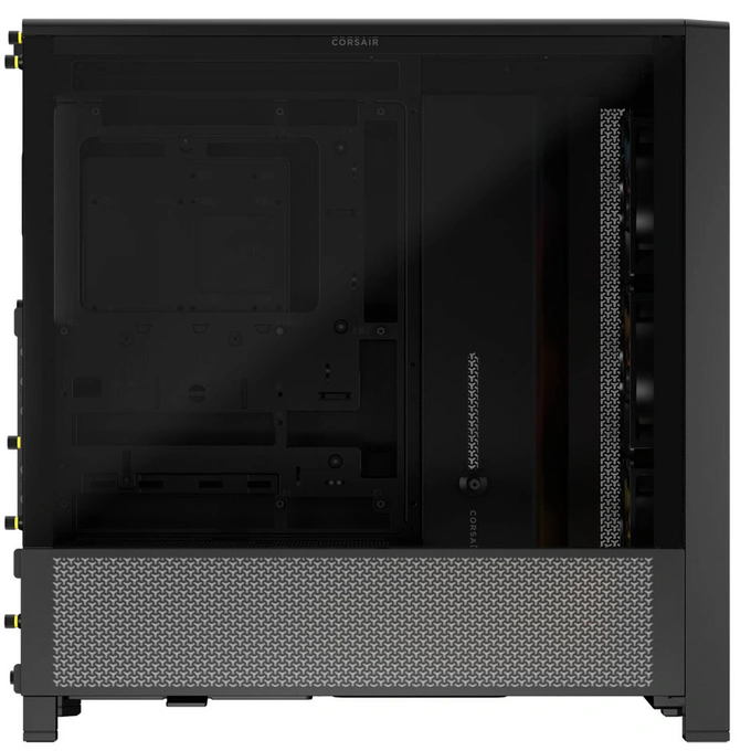Carcasă CORSAIR 4000D RS ARGB, Mid Tower, E-ATX, RGB, Tempered Glass, Black - Imagine 4