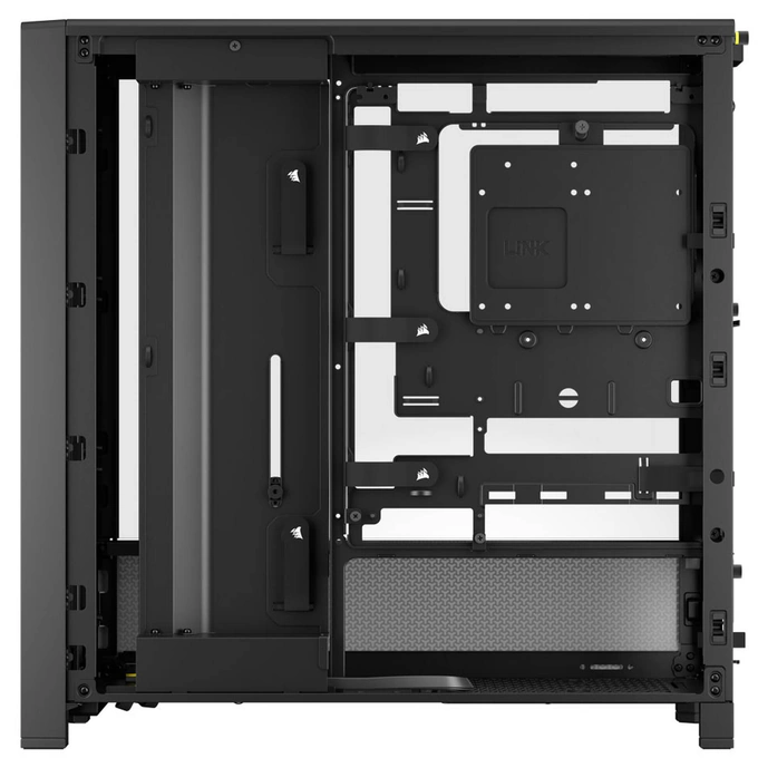 Carcasă CORSAIR 4000D RS ARGB, Mid Tower, E-ATX, RGB, Tempered Glass, Black - Imagine 5