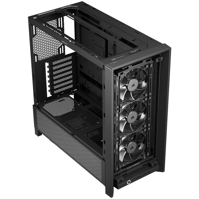 CORSAIR Carcasă CORSAIR 4000D RS Mid Tower, E-ATX, Tempered Glass, Black - IT-Fashion.ro