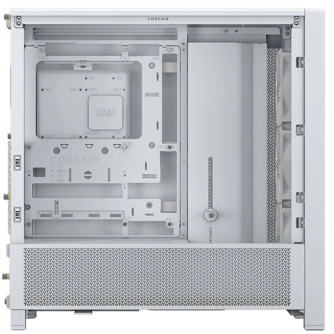 Carcasă CORSAIR 4000D RS TG, Mid Tower, E-ATX, Tempered Glass, White - Imagine 4