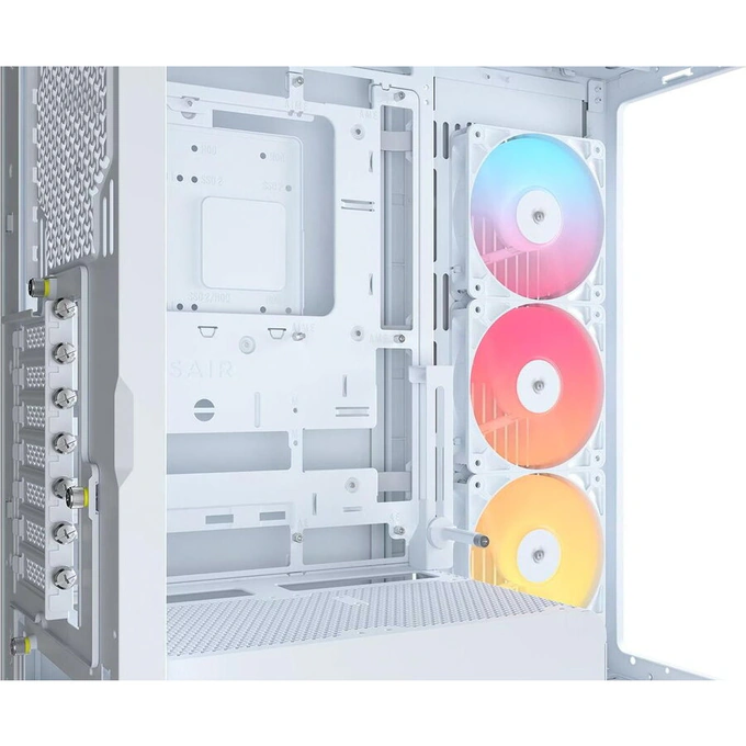 Carcasa CORSAIR 4500X RGB, Mid-Tower, ATX/Micro-ATX/Mini-ITX, Tempered Glass, 3x RS120 ARGB Fans, White - Imagine 4