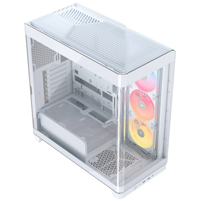 Carcasa CORSAIR 4500X RGB, Mid-Tower, E-ATX/ATX/Micro-ATX, Tempered Glass, 3x LX120 RGB Fans, White - Imagine 3