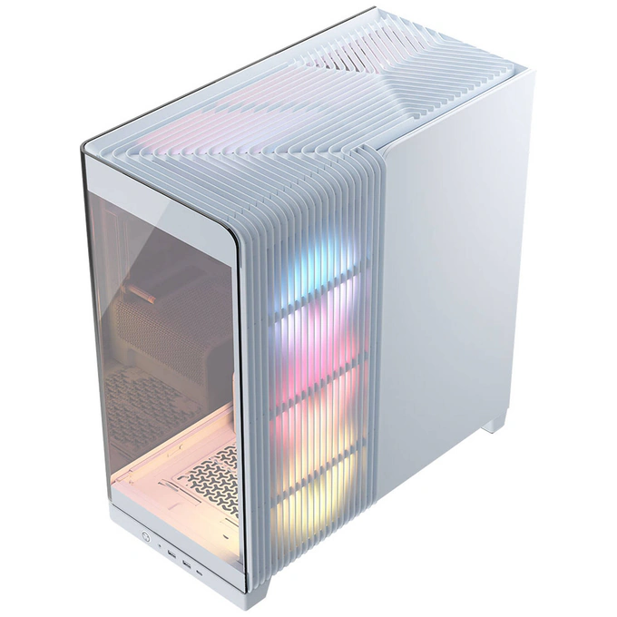 Carcasa CORSAIR 4500X RGB, Mid-Tower, E-ATX/ATX/Micro-ATX, Tempered Glass, 3x LX120 RGB Fans, White - Imagine 5