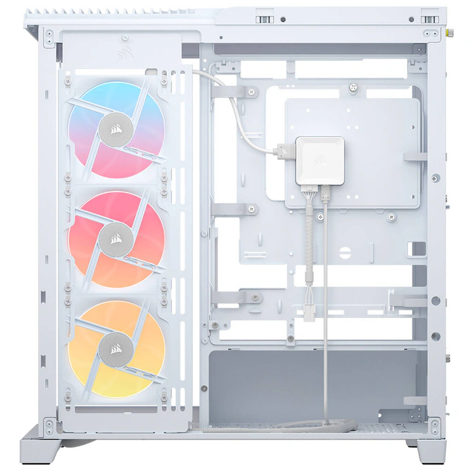 Carcasa CORSAIR 4500X RGB, Mid-Tower, E-ATX/ATX/Micro-ATX, Tempered Glass, 3x LX120 RGB Fans, White - Imagine 9