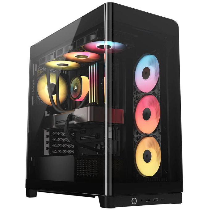CORSAIR Carcasă CORSAIR 4500X RS-R ARGB, Mid Tower, E-ATX, Tempered Glass, Black - IT-Fashion.ro