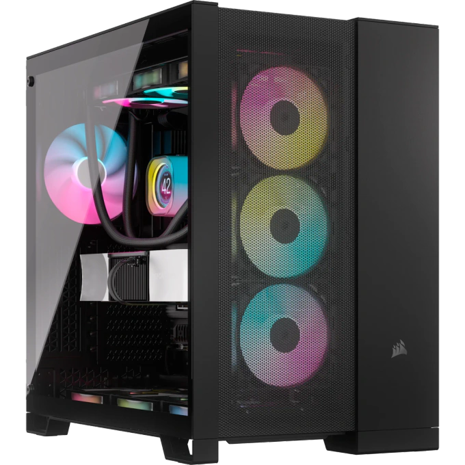 Carcasă CORSAIR 6500D Airflow, Mid-Tower, E-ATX, Dual Chamber, Black - Imagine 1