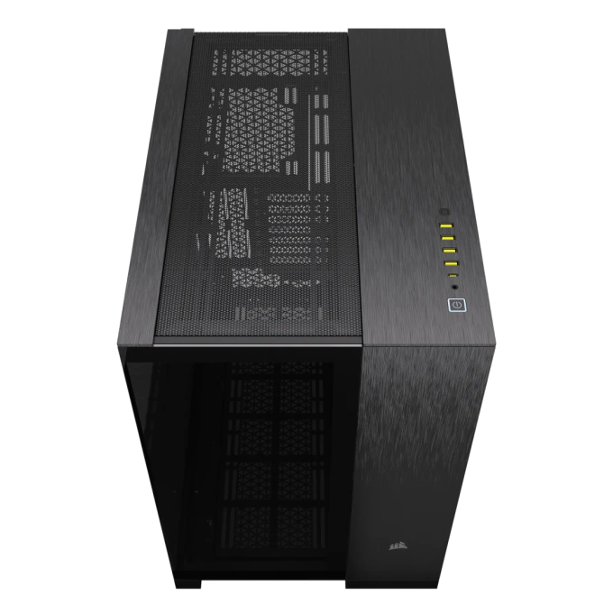 Carcasă CORSAIR 6500X, Mid-Tower, E-ATX, Dual-Chamber, Black/Obsidian Aluminum - Imagine 4