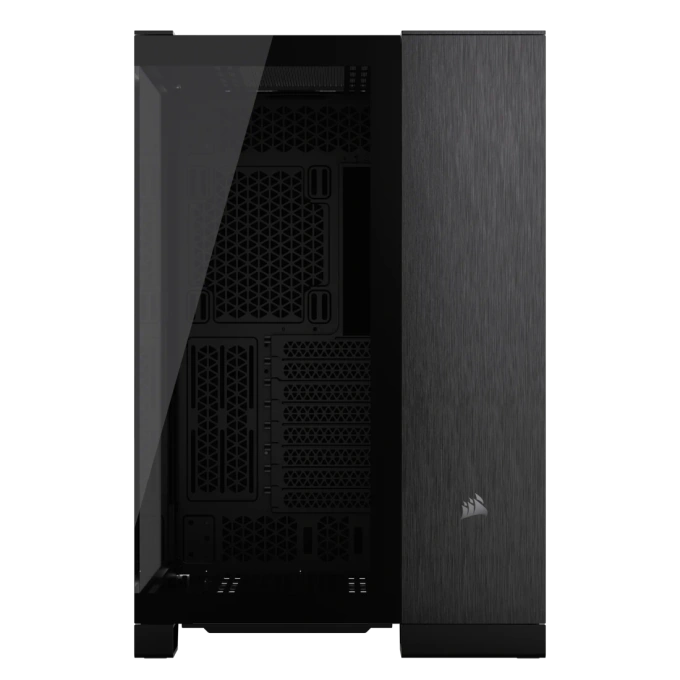 Carcasă CORSAIR 6500X, Mid-Tower, E-ATX, Dual-Chamber, Black/Obsidian Aluminum - Imagine 5