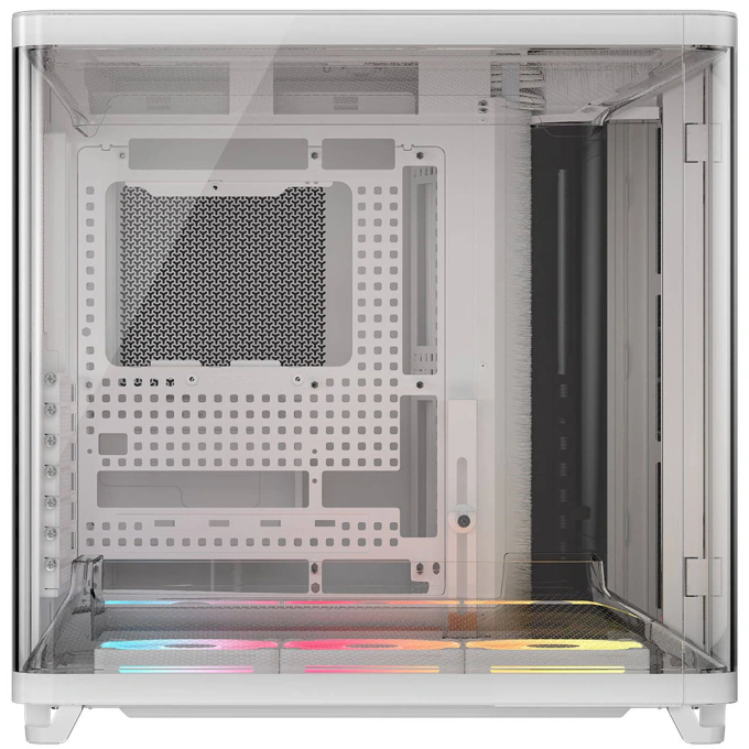 Carcasa CORSAIR AIR 5400 LX-R LINK, Mid-Tower, ATX/Micro-ATX/Mini-ITX, Tempered Glass, 3x LX120 RGB Fans, White - Imagine 3