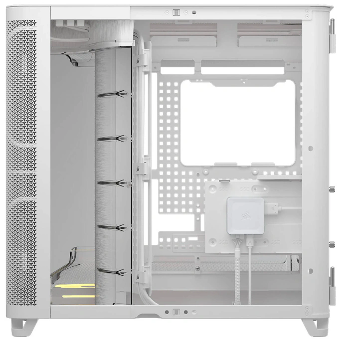 Carcasa CORSAIR AIR 5400 LX-R LINK, Mid-Tower, ATX/Micro-ATX/Mini-ITX, Tempered Glass, 3x LX120 RGB Fans, White - Imagine 6