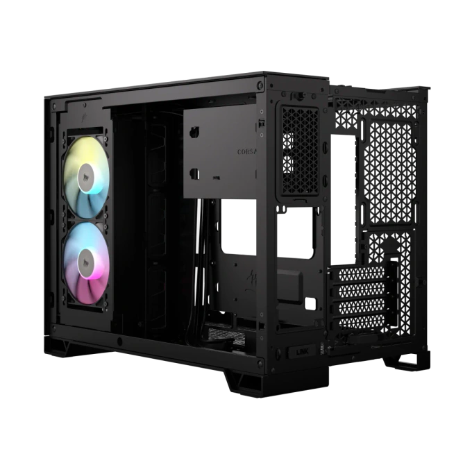 Carcasă CORSAIR iCUE Link 2500X RGB, Micro-ATX, Dual Chamber, Black - Imagine 4