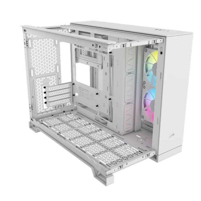 CORSAIR Carcasă CORSAIR iCUE Link 2500X RGB, Micro-ATX, Dual Chamber, White - IT-Fashion.ro