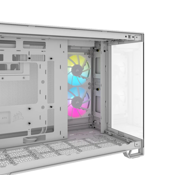 Carcasă CORSAIR iCUE Link 2500X RGB, Micro-ATX, Dual Chamber, White - Imagine 3