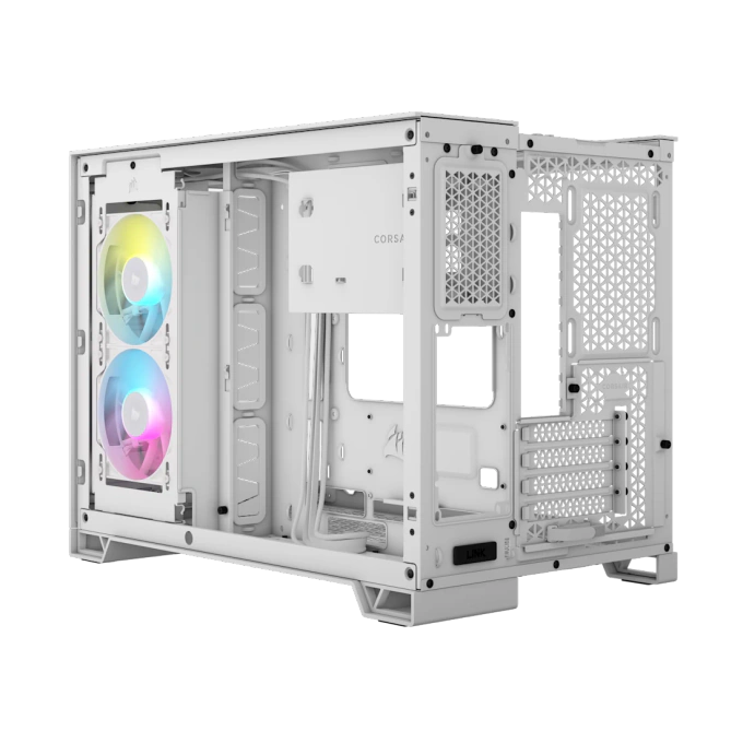 Carcasă CORSAIR iCUE Link 2500X RGB, Micro-ATX, Dual Chamber, White - Imagine 4