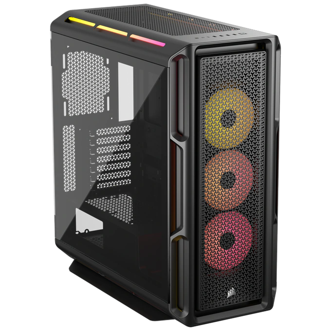 CORSAIR Carcasă CORSAIR iCUE Link 5000T LX RGB, Mid Tower, E-ATX, RGB, Tempered Glass, Black - IT-Fashion.ro