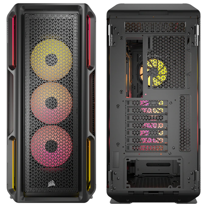 Carcasă CORSAIR iCUE Link 5000T LX RGB, Mid Tower, E-ATX, RGB, Tempered Glass, Black - Imagine 4