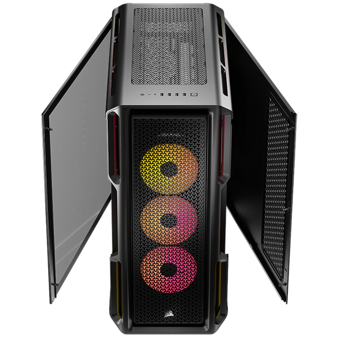 Carcasă CORSAIR iCUE Link 5000T LX RGB, Mid Tower, E-ATX, RGB, Tempered Glass, Black - Imagine 7