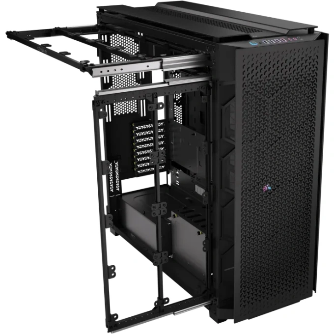 CORSAIR Carcasa CORSAIR iCUE LINK 9000D RGB AIRFLOW, Super Full-Tower, SSI-EEB/E-ATX/ATX/mATX/ITX, Black - IT-Fashion.ro