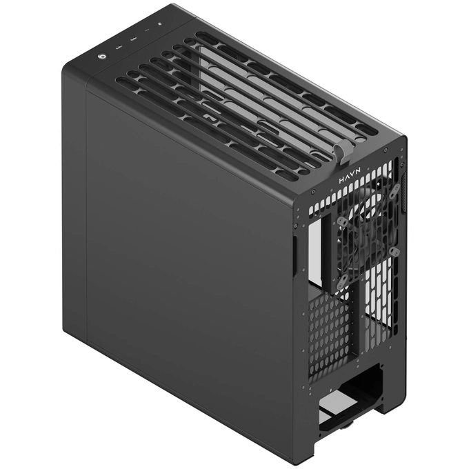 Carcasa HAVN BF 360 Flow HVN-CA-BF360-04, E-ATX, Mid Tower, Tempered Glass, Black - Imagine 6
