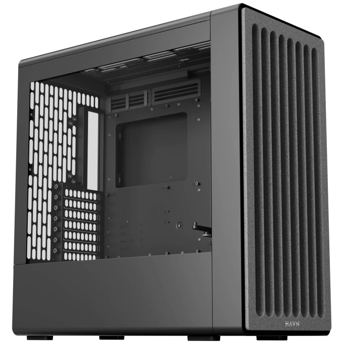 Carcasa HAVN BF 360 HVN-CA-BF360-02, E-ATX, Mid Tower, Tempered Glass, Black - Imagine 1