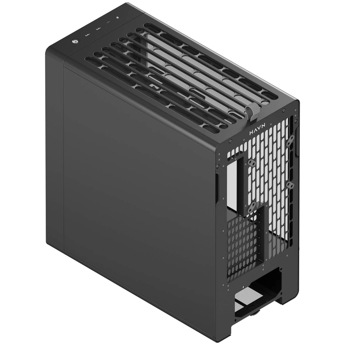 Carcasa HAVN BF 360 HVN-CA-BF360-02, E-ATX, Mid Tower, Tempered Glass, Black - Imagine 6