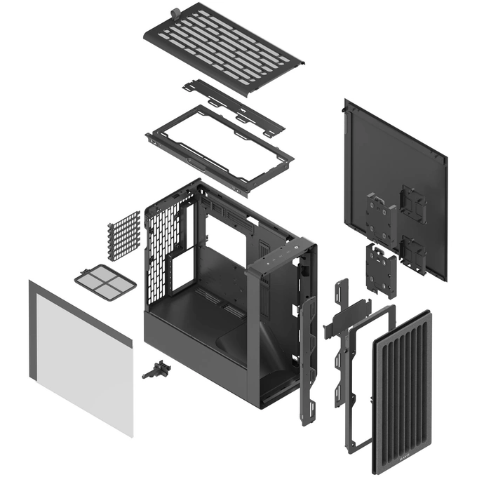 Carcasa HAVN BF 360 HVN-CA-BF360-02, E-ATX, Mid Tower, Tempered Glass, Black - Imagine 9