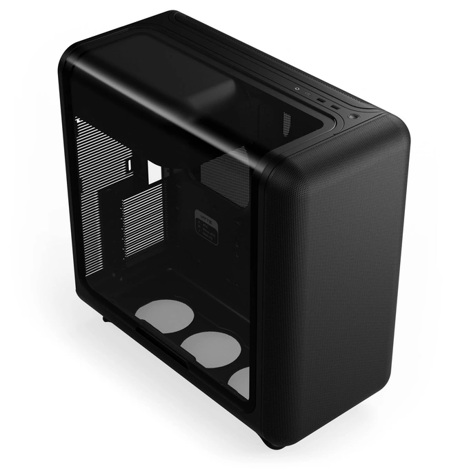 Carcasa HYTE X50, Mid-Tower, ATX/Micro-ATX/Mini-ITX, Tempered Glass, Panoramic View Design, Pitch Black - Imagine 3