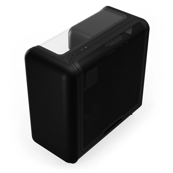 Carcasa HYTE X50, Mid-Tower, ATX/Micro-ATX/Mini-ITX, Tempered Glass, Panoramic View Design, Pitch Black - Imagine 5