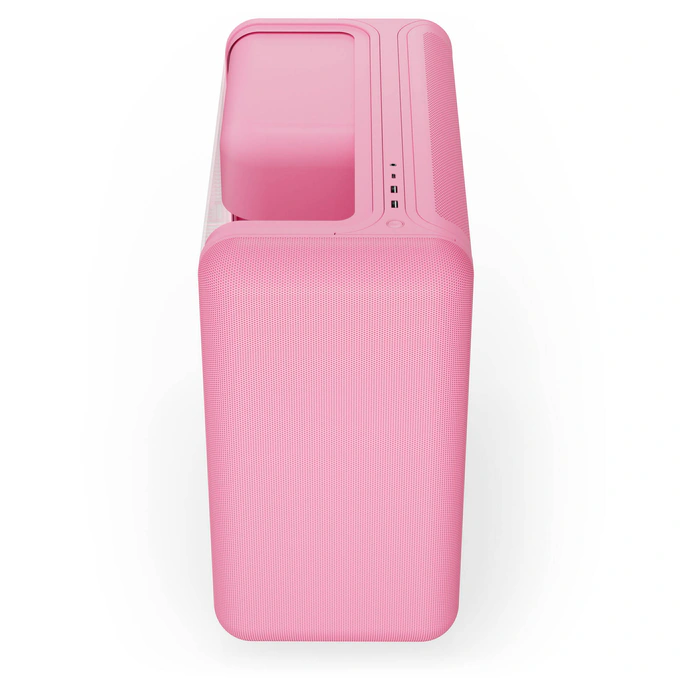 Carcasa HYTE X50, Mid-Tower, ATX/Micro-ATX/Mini-ITX, Tempered Glass, Panoramic View Design, Strawberry Milk - Imagine 4