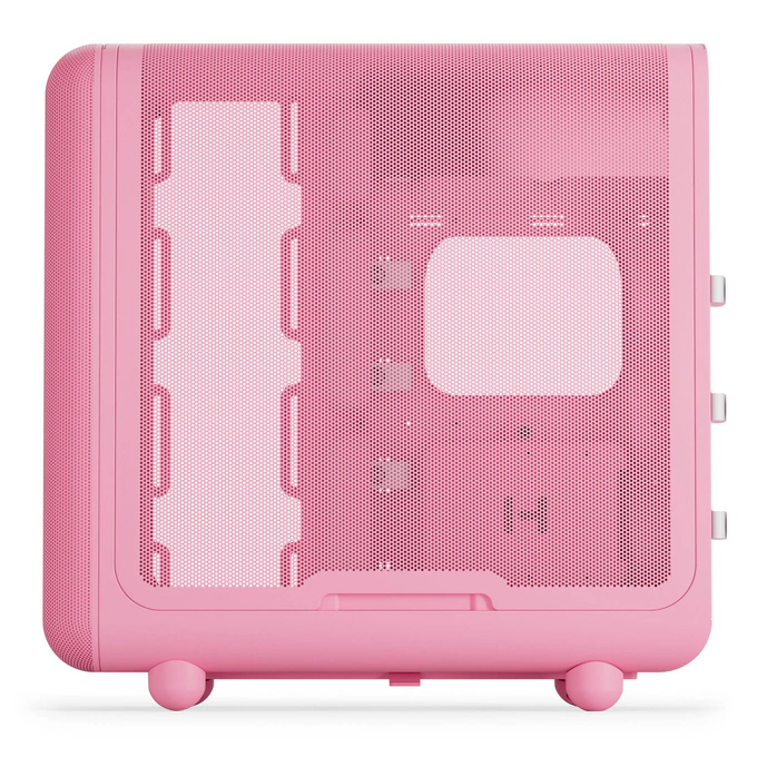 Carcasa HYTE X50, Mid-Tower, ATX/Micro-ATX/Mini-ITX, Tempered Glass, Panoramic View Design, Strawberry Milk - Imagine 8