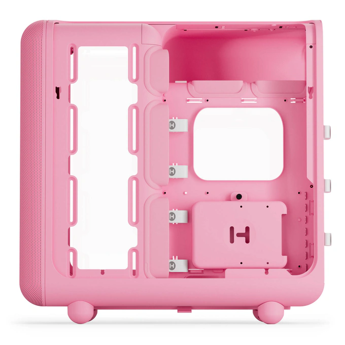 Carcasa HYTE X50, Mid-Tower, ATX/Micro-ATX/Mini-ITX, Tempered Glass, Panoramic View Design, Strawberry Milk - Imagine 9