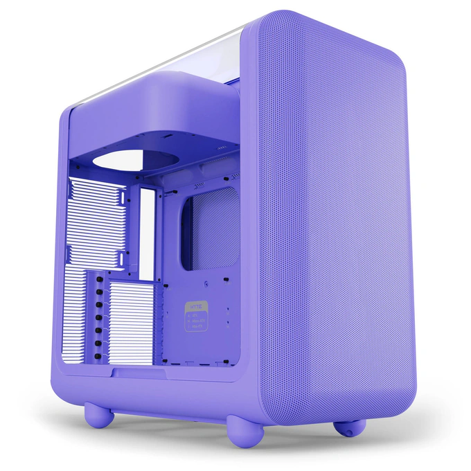 Carcasa HYTE X50, Mid-Tower, ATX/Micro-ATX/Mini-ITX, Tempered Glass, Panoramic View Design, Taro Milk - Imagine 1