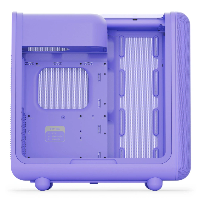 Carcasa HYTE X50, Mid-Tower, ATX/Micro-ATX/Mini-ITX, Tempered Glass, Panoramic View Design, Taro Milk - Imagine 6