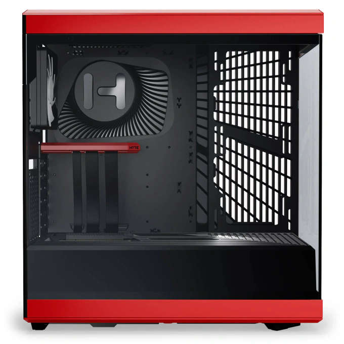 Carcasa HYTE Y40, Mid-Tower, ATX/Micro-ATX/Mini-ITX, Tempered Glass, Panoramic View Design, Black/Red - Imagine 6