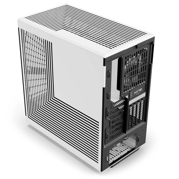 Carcasa HYTE Y40, Mid-Tower, ATX/Micro-ATX/Mini-ITX, Tempered Glass, Panoramic View Design, Black/White - Imagine 3