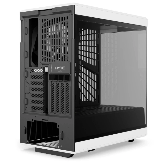 Carcasa HYTE Y40, Mid-Tower, ATX/Micro-ATX/Mini-ITX, Tempered Glass, Panoramic View Design, Black/White - Imagine 4