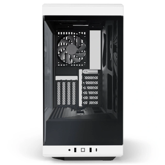 Carcasa HYTE Y40, Mid-Tower, ATX/Micro-ATX/Mini-ITX, Tempered Glass, Panoramic View Design, Black/White - Imagine 5