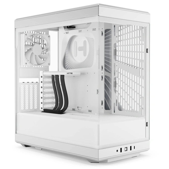 Carcasa HYTE Y40, Mid-Tower, ATX/Micro-ATX/Mini-ITX, Tempered Glass, Panoramic View Design, Snow White - Imagine 1