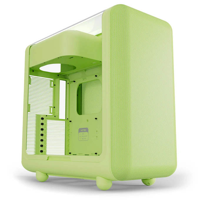 Carcasa HYTE Y50 Gravity, Mid-Tower, ATX/Micro-ATX/Mini-ITX, Tempered Glass, Dual-Chamber Design, Matcha Milk - Imagine 1