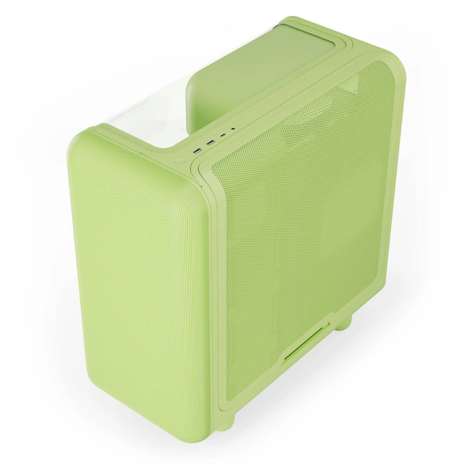Carcasa HYTE Y50 Gravity, Mid-Tower, ATX/Micro-ATX/Mini-ITX, Tempered Glass, Dual-Chamber Design, Matcha Milk - Imagine 5