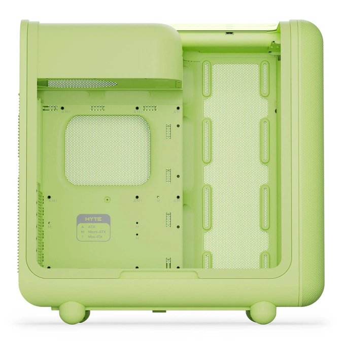 Carcasa HYTE Y50 Gravity, Mid-Tower, ATX/Micro-ATX/Mini-ITX, Tempered Glass, Dual-Chamber Design, Matcha Milk - Imagine 6