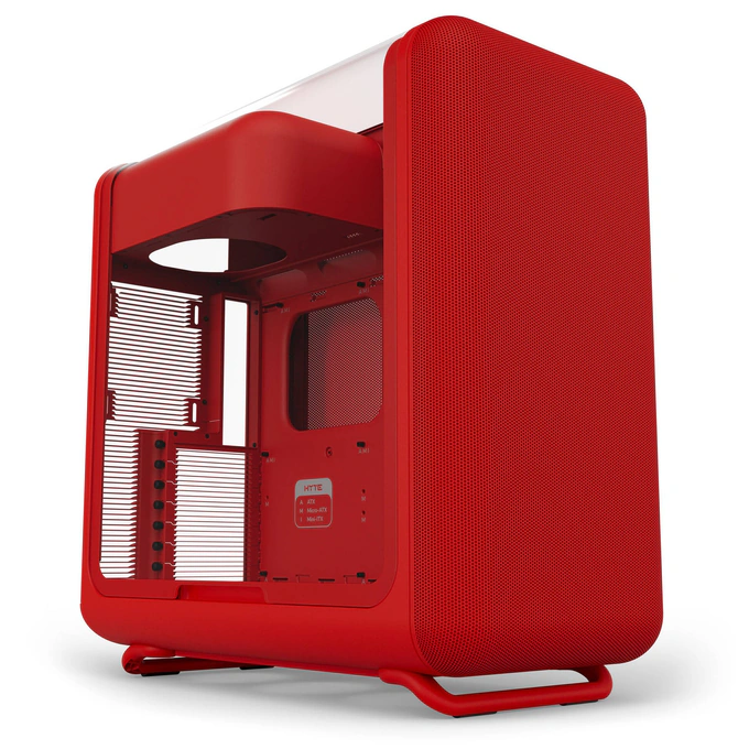 Carcasa HYTE Y50 Gravity, Mid-Tower, ATX/Micro-ATX/Mini-ITX, Tempered Glass, Dual-Chamber Design, Wild Cherry - Imagine 1