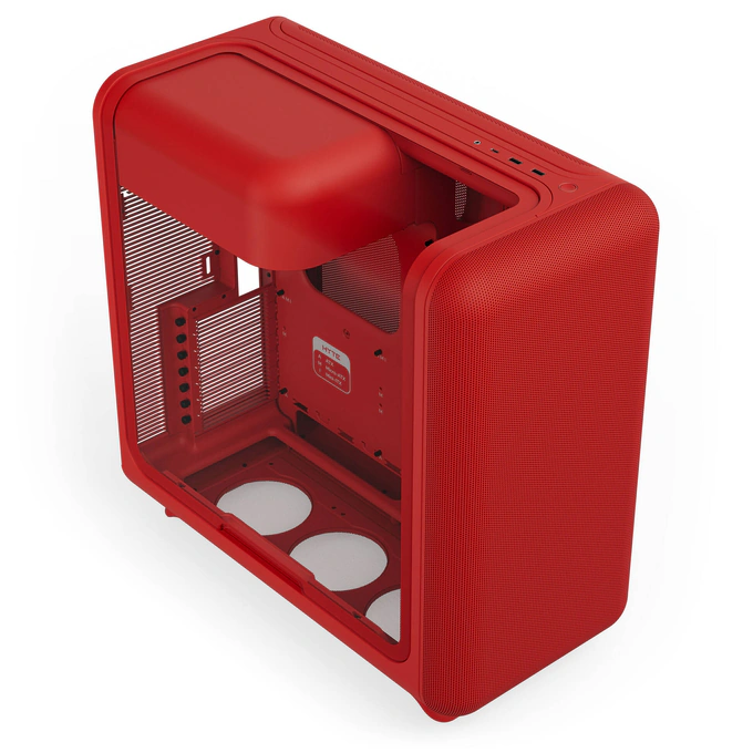 Carcasa HYTE Y50 Gravity, Mid-Tower, ATX/Micro-ATX/Mini-ITX, Tempered Glass, Dual-Chamber Design, Wild Cherry - Imagine 3