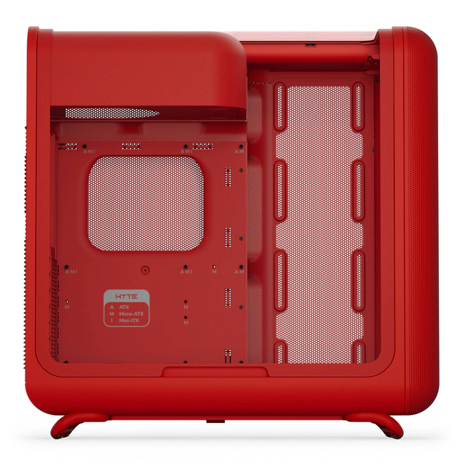 Carcasa HYTE Y50 Gravity, Mid-Tower, ATX/Micro-ATX/Mini-ITX, Tempered Glass, Dual-Chamber Design, Wild Cherry - Imagine 6
