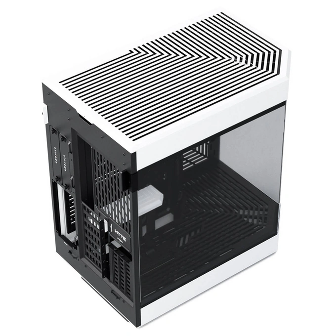 Carcasa HYTE Y60, Mid-Tower, ATX/Micro-ATX/Mini-ITX, Tempered Glass, Dual-Chamber Design, Black/White - Imagine 3