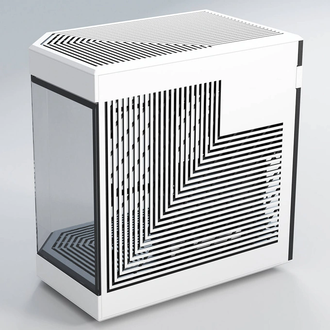 Carcasa HYTE Y60, Mid-Tower, ATX/Micro-ATX/Mini-ITX, Tempered Glass, Dual-Chamber Design, Black/White - Imagine 4