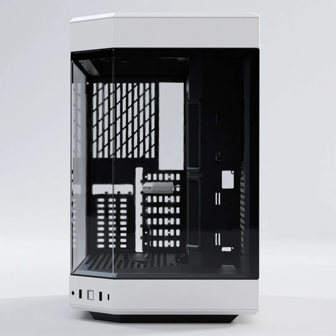 Carcasa HYTE Y60, Mid-Tower, ATX/Micro-ATX/Mini-ITX, Tempered Glass, Dual-Chamber Design, Black/White - Imagine 5