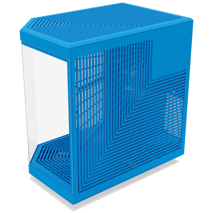 Carcasa HYTE Y70, Mid-Tower, ATX/Micro-ATX/Mini-ITX, Tempered Glass, Panoramic View Design, Blueberry Milk - Imagine 3
