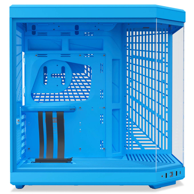 Carcasa HYTE Y70, Mid-Tower, ATX/Micro-ATX/Mini-ITX, Tempered Glass, Panoramic View Design, Blueberry Milk - Imagine 5