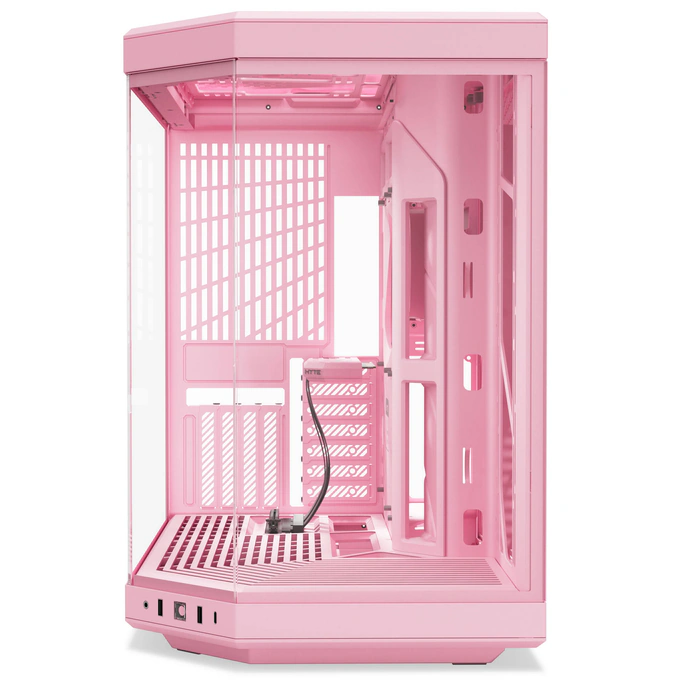 Carcasa HYTE Y70, Mid-Tower, ATX/Micro-ATX/Mini-ITX, Tempered Glass, Panoramic View Design, Strawberry Milk - Imagine 2